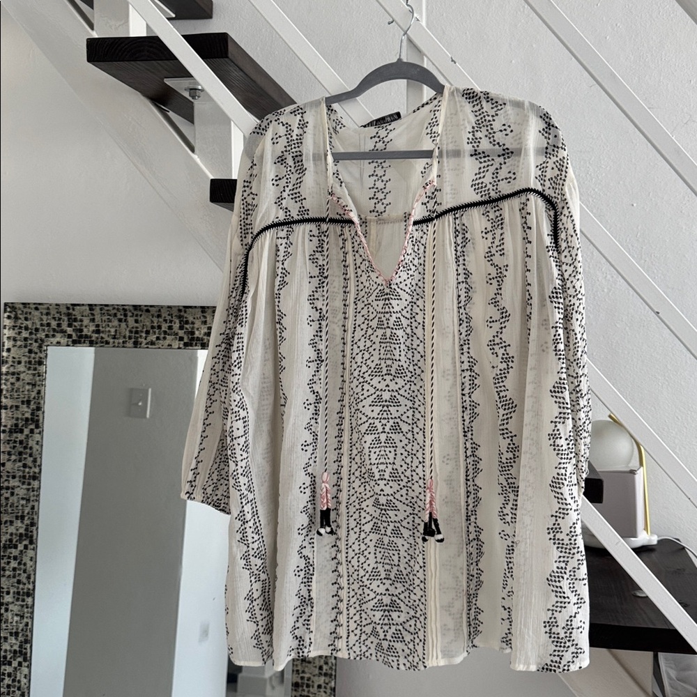 Bohemian Patterned Tunic Dress 👗